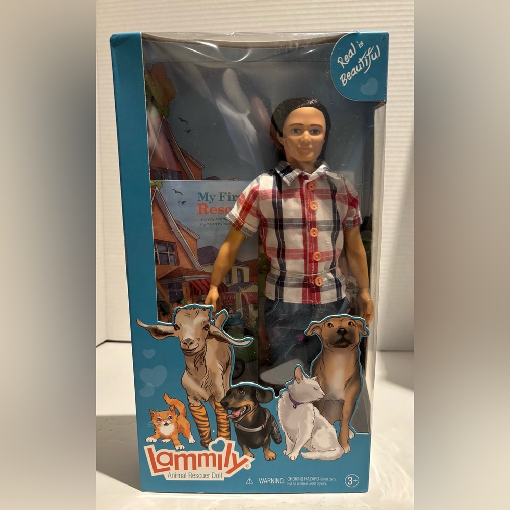Lammily Boy Animal Lover Rescuer Doll - New in Box Realistic Body Proportions